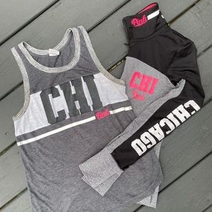 Victoria’s Secret Pink Chicago Track Jacket +Tank